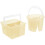 2Pcs Compact Artist Brush Cleaner Water Bucket Light Yellow Durable PP 2