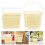 2Pcs Compact Artist Brush Cleaner Water Bucket Light Yellow Durable PP 7