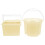 2Pcs Compact Artist Brush Cleaner Water Bucket Light Yellow Durable PP 8
