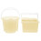 2Pcs Compact Artist Brush Cleaner Water Bucket Light Yellow Durable PP 4