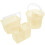2Pcs Compact Artist Brush Cleaner Water Bucket Light Yellow Durable PP 6