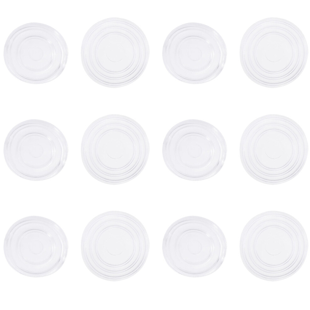 200Pcs White Plastic Rubber Furniture Bumpers Non-Slip Round Grip Pads 3013821151223