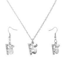 1 Set Halskette Ohrringe Koala Form Schmuck Party Zubehör