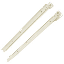 2Pcs Durable Heavy Duty Drawer Slide Rails White Steel Cabinet Sliders