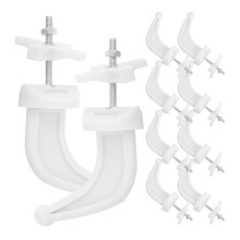 10Pcs White Radiator Clothes Hooks Plastic Durable Easy Mount Home Use