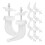 10Pcs White Radiator Clothes Hooks Plastic Durable Easy Mount Home Use 1