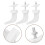 10Pcs White Radiator Clothes Hooks Plastic Durable Easy Mount Home Use 6