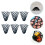 6Pcs Black Cotton Pool Table Pocket Nets Durable Billiard Storage Bags 4