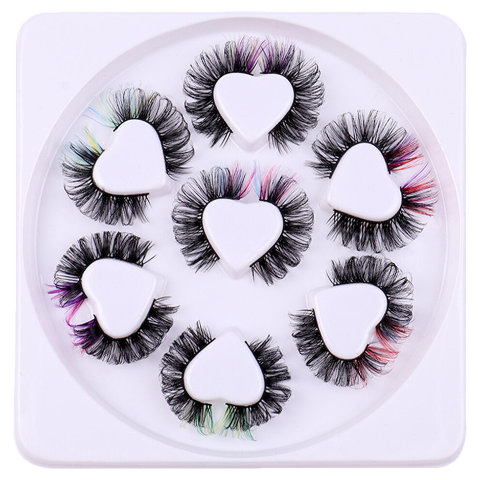 Ohphcall Coloured Lashes False Eyelashes Assorted Color 7 Pairs