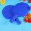 1Pair Blue Plastic Pong Racket with Antiskid Handle for Kids Playing 8