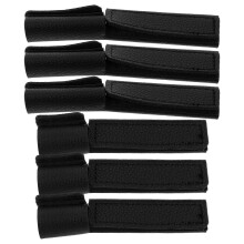 6Pcs Trombone PU Neck Covers Black Leather Hand Guard for Protection