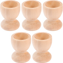 5St Lichte Houten Eierhouders Kinderdiy Graffiti Paasdecoratie
