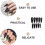 200Stk Extra Lange Coffin Nail Tips Schwarz Kunststoff 9