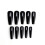 200Stk Extra Lange Coffin Nail Tips Schwarz Kunststoff 8