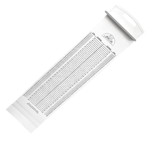 Baby Height Measuring Mat with Fixed Head Positioner, Foldable Washable Infant Growth Chart