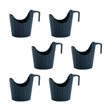 6St Duurzame Plastic Paper Cup Houder Voor Wegwerp Bekers Blauw