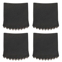 4St Ladderpoot Rubber Beschermhoes Antislip Zwart Stevig