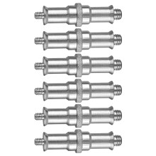6St Duurzame Metalen Spigot Schroefadapter 1/4 Naar 3/8 Flitsstatief