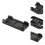 Chassis Füße Stand Fall Rack Halter Computer Regal Abs Schwarz 4