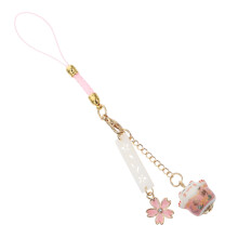 Exquisiter Phone Hanging Chain Pink Mit Glückskatze Aus Metall
