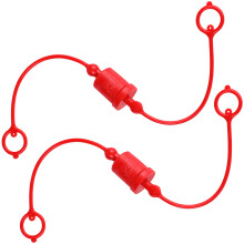 Hydraulische Staubschutzkappen Für Flachdichtende Anschlüsse Rot, 2 Sets