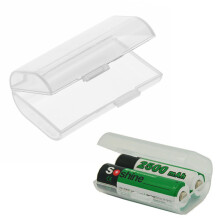 Batteriebox Kunststoff Transparent Tragbarer Akku Organizer Aa