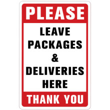 Pakket Hier Sticker Pvc-Signagestickers Achter