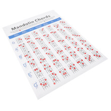 Mandolinen-Übungsdiagramm Farbiger Chord-Chart Aus Papier