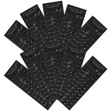 10Stk PVC Tastaturfolie Schwarz Mehrsprachige Keyboard Sticker Schutz