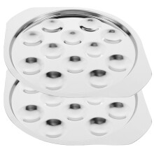 2Stk Snail Baking Dish Edelstahl Escargot Halter 12 Fächer Küche