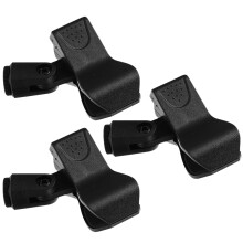 3St Plastic Microfoonhouders Zwart Voor Draagbare Mic Stand