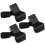 3St Plastic Microfoonhouders Zwart Voor Draagbare Mic Stand 1