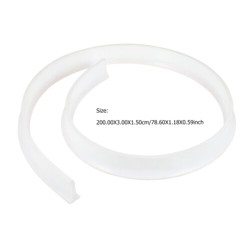 Waterstrip Wastafel Opvouwbaar Siliconenrubber Wit 1