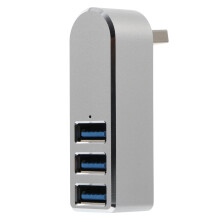 Port Usb Hub Aluminium Legierung Mehrere Silber Usb Hub