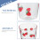 Glasbecher Druckbecher Glas Wasserbecher 7