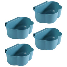4Stk Kunststoff Küchenmülleimer Zum Hängen, Mini Mülleimer Blau