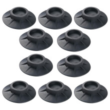 10Stk Anti-Vibrations Waschmaschinen Pads Schwarz PP Material Dämpfend
