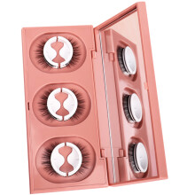 3Paare Selbstklebende Fake Lashes Pink, Leicht, Mehrfach Verwendbar