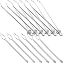 30Stk Fadenführer Metall Sewing Threader Werkzeug Silber