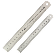 2Stk Metall Lineal Edelstahl Robust Für Schule Büro Präzises Messen