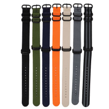 1Stk Beiger Nylon Canvas Watch Strap Robuster Ersatz Für Smart Watch