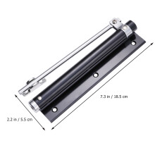1Stk Großer Türschließer Aus Aluminium Mit Einstellbarer Kraft Schwarz
