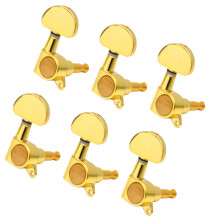 6Stk Goldfarbene Gitarren Tuner Knöpfe Für Elektro- Und Westerngitarre