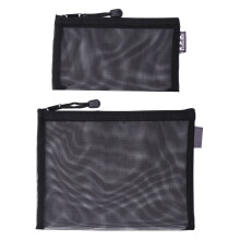 6Stk Schwarze Mesh Datei Tasche Reißverschluss Aktenordner Tasche