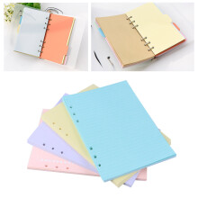 4Stk Farbige Lose-Blatt Papier A5 Sortierseiten Notizbuch Organizer