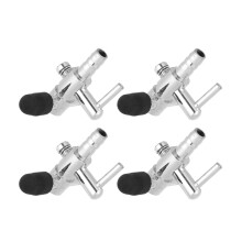 4Stk Edelstahl Aquarium Luftpumpe Durchflussregler Hebel Silber