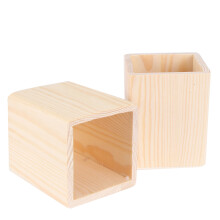 2Stk Holzkasten Stifthalter Aus Bambus Beige Mit Einzelfach Für Büro