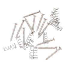 1Set Langlebige Silberne E-Gitarren Schrauben Und Federn Aus Metall