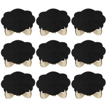 10Sets Kleine Schwarze Holztafeln Mit Ständer Für Tischdekoration