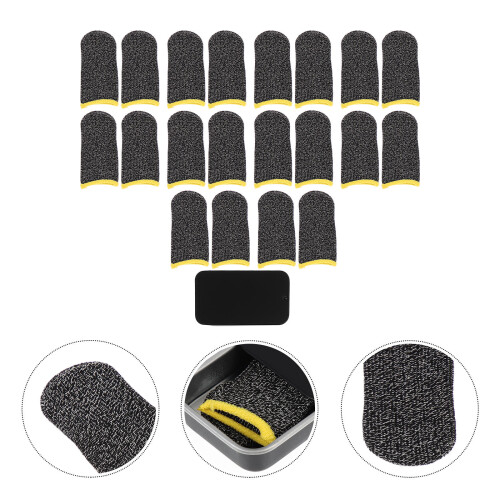1 Set Spiel Fingerlinge Beruf Silberfaser Handschuhe 2